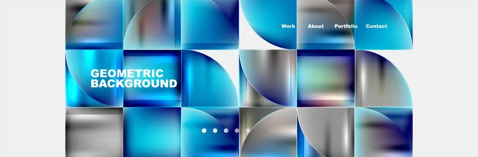 Circle triangle geometric web site page template. Vector Illustration For Illustrazione stock