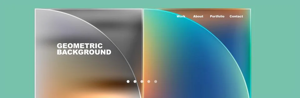 Circle triangle geometric web site page template. Vector Illustration For Illustrazione stock