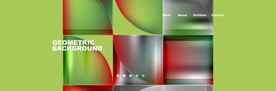 Circle triangle geometric web site page template. Vector Illustration For 스톡 일러스트