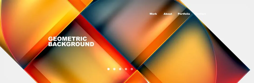 Circle triangle geometric web site page template. Vector Illustration For Stock Illustration