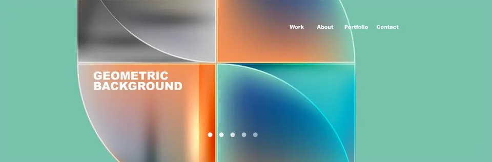 Circle triangle geometric web site page template. Vector Illustration For Stock Illustration