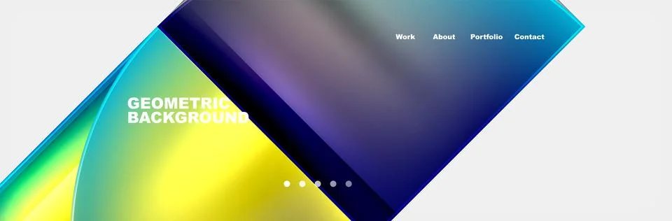 Circle triangle geometric web site page template. Vector Illustration For 스톡 일러스트