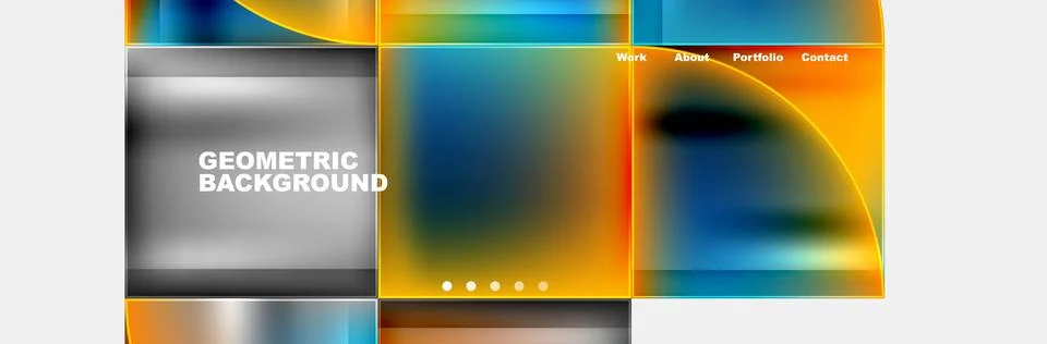 Circle triangle geometric web site page template. Vector Illustration For Stock Illustration