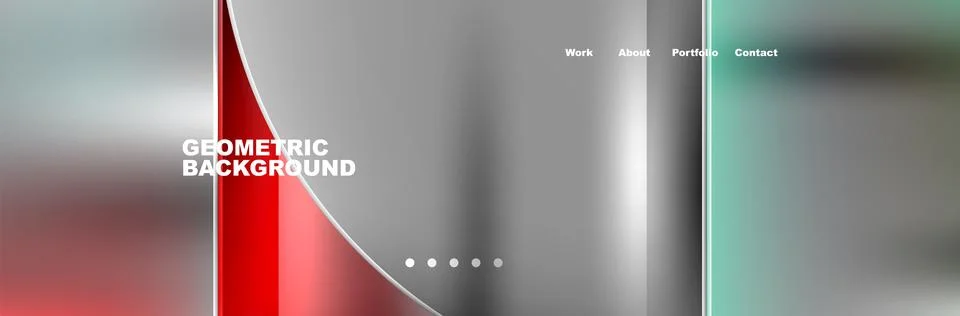 Circle triangle geometric web site page template. Vector Illustration For イラスト素材