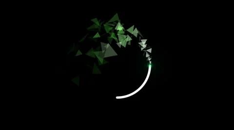 Circle Triangle green Stock Footage 24909987