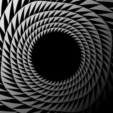 Circle with triangle pattern - Textured circular element with triangle shapes Stock Illustration