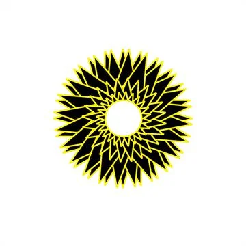 Circle triangle sun shape for spa vector logo and iconimage description Stock Illustration