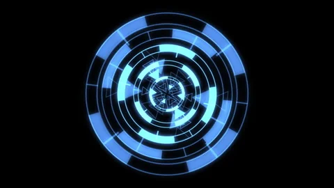 Circle Triangle VJ Loop Blue Audio Reactive Bouncing M Animation Background Video stock 259718580