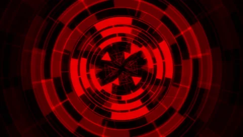 Circle Triangle VJ Loop Red Audio Reactive Bouncing XL Animation Background Video stock 172495729