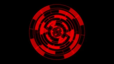Circle Triangle VJ Loop Red Audio Reactive Bouncing M 02 Animation Background Video stock 251752678
