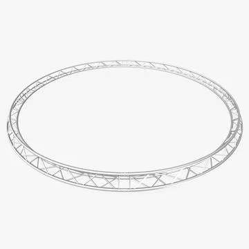 Circle Triangular Truss - Full diameter 600cm 3D Model