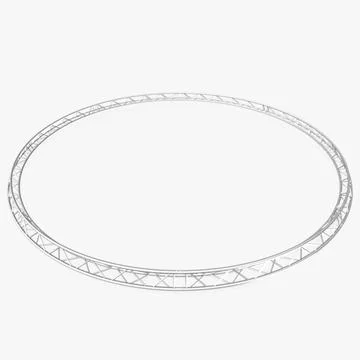 Circle Triangular Truss - Full diameter 800cm 3D Model