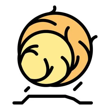 Circle tumbleweed icon vector flat Illustrazione stock