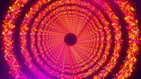 Circle tunnel with particles Stock Illustration