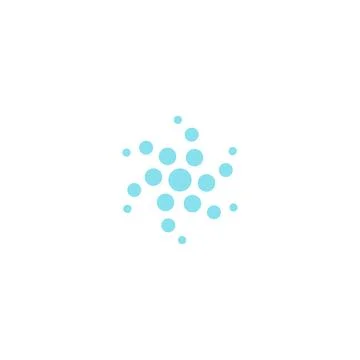 Circle twirling Dots vector icon.Air or water cleaning and ventilation logo Illustrazione stock