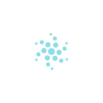 Circle twirling Dots vector icon.Air or water cleaning and ventilation logo Stock Illustration