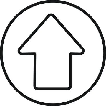 Circle Upload Arrow Icon Stock Illustration