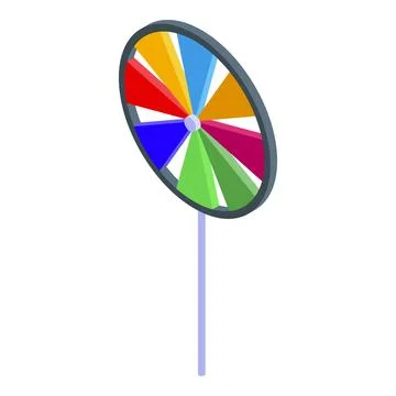 Circle vane icon isometric vector. Wind air Stock Illustration