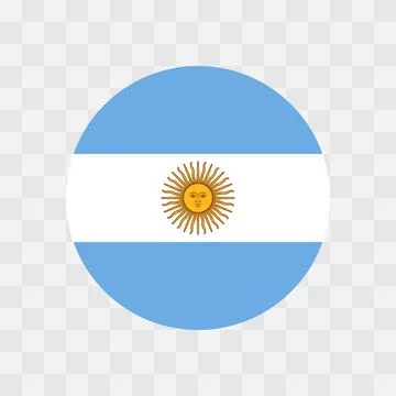 Circle vector flag of Argentina Illustrazione stock