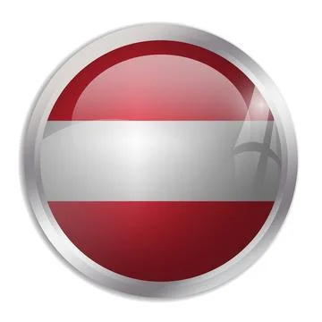 Circle vector flag of Austria Stock Illustration