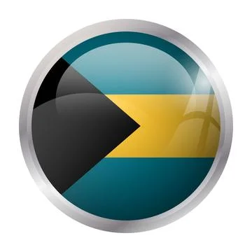 Circle vector flag of Bahamas Stock Illustration