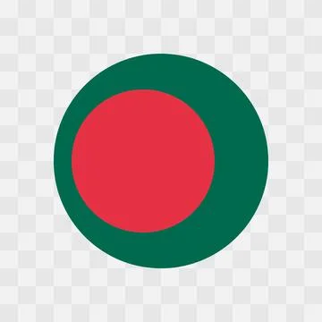 Circle vector flag of Bangladesh Illustrazione stock