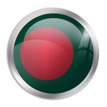 Circle vector flag of Bangladesh Stock Illustration