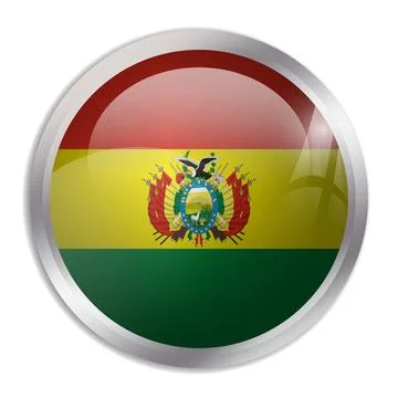 Circle vector flag of Bolivia Stock Illustration