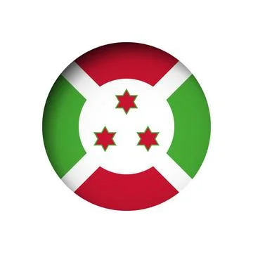 Circle vector flag of Burundi Stock Illustration