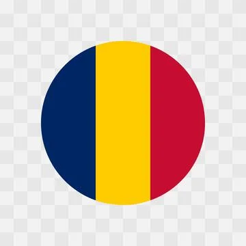 Circle vector flag of Chad Illustrazione stock