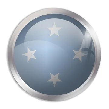 Circle vector flag of Federated States of Micronesia Illustrazione stock