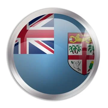 Circle vector flag of Fiji Stock Illustration