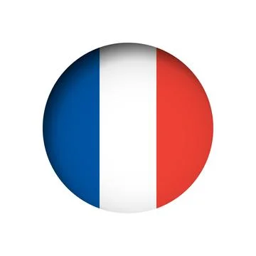 Circle vector flag of France Stock Illustration