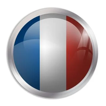Circle vector flag of France Illustrazione stock