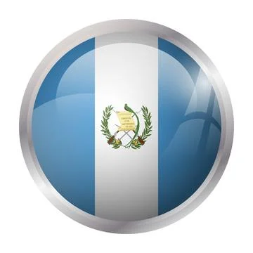 Circle vector flag of Guatemala Stock Illustration