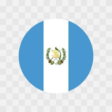 Circle vector flag of Guatemala Stock Illustration