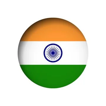 Circle vector flag of India Stock-Illustration