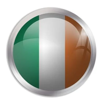 Circle vector flag of Ireland Stock Illustration