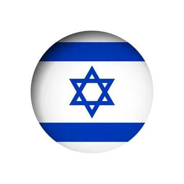 Circle vector flag of Israel Stock Illustration