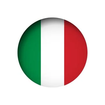Circle vector flag of Italy Stock Illustration