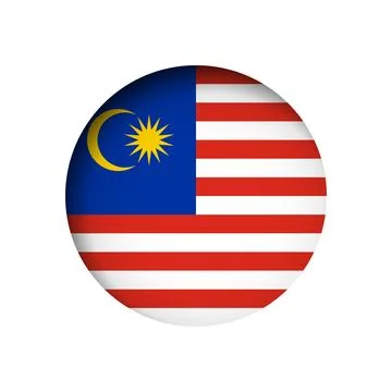 Circle vector flag of Malaysia Stock Illustration