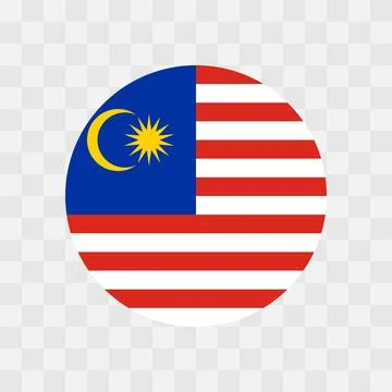 Circle vector flag of Malaysia Stock Illustration
