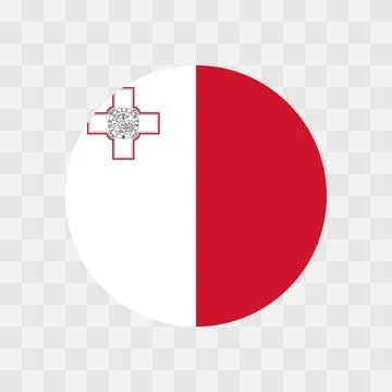 Circle vector flag of Malta Stock Illustration
