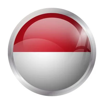 Circle vector flag of Monaco Stock Illustration