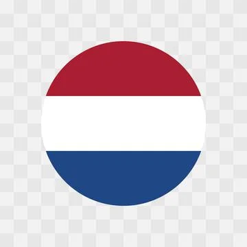 Circle vector flag of Netherlands Illustrazione stock