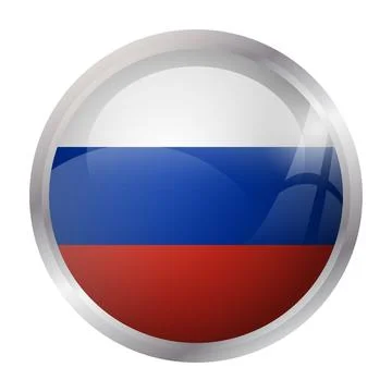 Circle vector flag of Russia Stock Illustration