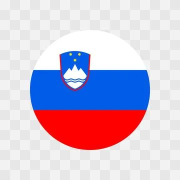 Circle vector flag of Slovenia Stock Illustration