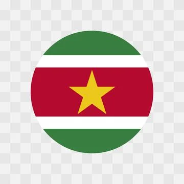 Circle vector flag of Suriname Illustrazione stock