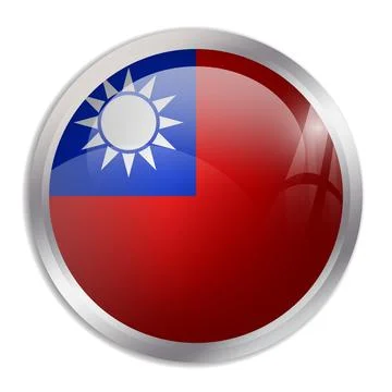 Circle vector flag of Taiwan Illustrazione stock