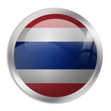 Circle vector flag of Thailand Illustrazione stock